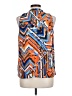 Three Eighty Two 100% Polyester Orange Sleeveless Blouse Size L - photo 2