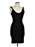 Olivaceous Solid Black Cocktail Dress Size L - photo 1