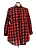 HOTOUCH Checkered-gingham Red Long Sleeve Button-Down Shirt Size 3X - photo 1