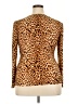 Bold Elements Animal Print Brown Long Sleeve Blouse Size XXL - photo 2