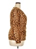 Bold Elements Animal Print Brown Long Sleeve Blouse Size XXL - photo 4