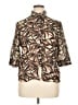 Assorted Brands Animal Print Brown 3/4 Sleeve Blouse Size 14 - photo 1