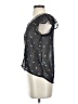 Maison Jules 100% Polyester Graphic Black Short Sleeve Blouse Size XS - photo 5
