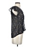 Maison Jules 100% Polyester Graphic Black Short Sleeve Blouse Size XS - photo 4