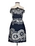 Beth Bowley 100% Cotton Paisley Blue Cocktail Dress Size 2 - photo 1