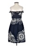 Beth Bowley 100% Cotton Paisley Blue Cocktail Dress Size 2 - photo 2