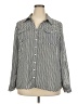 Notations 100% Polyester Chevron-herringbone Silver Long Sleeve Blouse Size 2X - photo 1