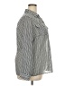 Notations 100% Polyester Chevron-herringbone Silver Long Sleeve Blouse Size 2X - photo 4