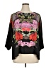H&M 100% Polyester Black 3/4 Sleeve Blouse Size 14 - photo 1