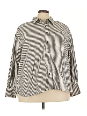 Lane Bryant 3/4 Sleeve Button-Down Shirt (view 1)