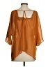 Piko 100% Polyester Orange 3/4 Sleeve Blouse Size S - photo 2
