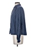 Wrap Checkered-gingham Blue Long Sleeve Blouse Size 2 - photo 5