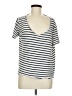 Splendid Stripes Ivory Short Sleeve T-Shirt Size M - photo 1