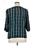 Croft & Barrow 100% Rayon Green 3/4 Sleeve Button-Down Shirt Size 1X - photo 2