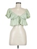 Shein Green Short Sleeve Blouse Size 6 - photo 1