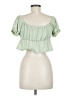Shein Green Short Sleeve Blouse Size 6 - photo 2