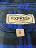 Express Plaid Blue Long Sleeve Button-Down Shirt Size M - photo 7