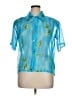 Prianka's Collection 100% Polyester Blue Short Sleeve Blouse Size XL - photo 1