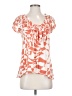 Assorted Brands 100% Cotton Orange Pink Short Sleeve Blouse Size S - photo 1