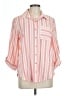 BCX Stripes Orange 3/4 Sleeve Button-Down Shirt Size L - photo 1