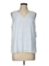 Nine West 100% Polyester Blue Sleeveless Blouse Size L - photo 1