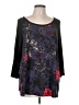 Le Lis Floral Black 3/4 Sleeve Top Size L - photo 1