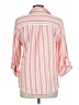 BCX Stripes Orange 3/4 Sleeve Button-Down Shirt Size L - photo 2