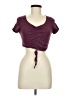 Shein Burgundy Short Sleeve Top Size 6 - photo 1