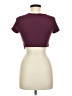 Shein Burgundy Short Sleeve Top Size 6 - photo 2