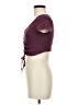 Shein Burgundy Short Sleeve Top Size 6 - photo 5