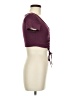 Shein Burgundy Short Sleeve Top Size 6 - photo 4