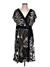 Dana Buchman Print Black Casual Dress Size L (estimated) - photo 1