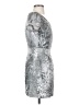 Silence and Noise 100% Polyester Metallic Silver Gray Cocktail Dress Size 0 - photo 4