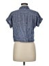 Altar'd State Stripes Blue Short Sleeve Button-Down Shirt Size M - photo 2