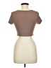 Shein Brown Short Sleeve Top Size 6 - photo 2