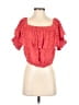 Free People 100% Rayon Red Short Sleeve Top Size S - photo 1