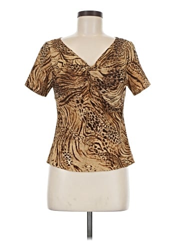Lafayette 148 New York Short Sleeve Silk Top (view 1)