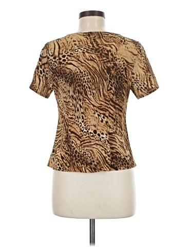Lafayette 148 New York Short Sleeve Silk Top (view 2)