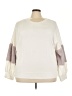 Soprano Color Block Ivory Sweatshirt Size 3X - photo 1