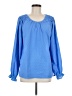 Jessica Simpson 100% Polyester Blue Long Sleeve Blouse Size M - photo 1