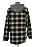 Unbranded 100% Polyester Plaid Gray Fleece Size L - photo 2