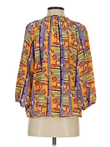 Tucker 3/4 Sleeve Silk Top (view 2)