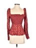Auguste 100% Rayon Red 3/4 Sleeve Blouse Size 4 - photo 1
