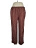 Sonnet James Polka Dots Brown Burgundy Casual Pants Size XL - photo 1