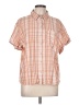 Universal Thread Checkered-gingham Orange Short Sleeve Button-Down Shirt Size L - photo 1