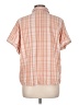Universal Thread Checkered-gingham Orange Short Sleeve Button-Down Shirt Size L - photo 2