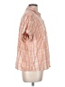 Universal Thread Checkered-gingham Orange Short Sleeve Button-Down Shirt Size L - photo 4