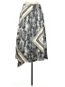 Ted Baker London 100% Polyester Animal Print Black Silver Casual Skirt Size 2 (0) - photo 2