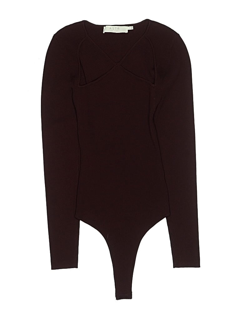 Pre-owned Astr Bodysuit In Burgundy