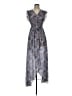 Ella Moss 100% Polyester Paisley Blue Casual Dress Size S - photo 1